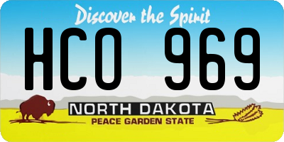 ND license plate HCO969