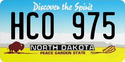 ND license plate HCO975