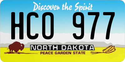 ND license plate HCO977