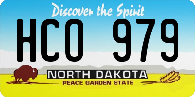 ND license plate HCO979