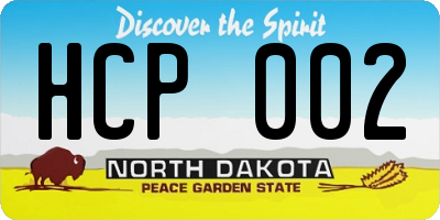 ND license plate HCP002