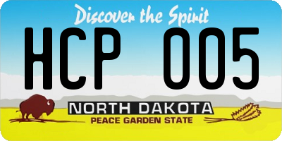 ND license plate HCP005