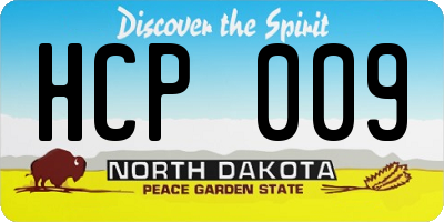 ND license plate HCP009