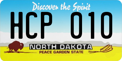 ND license plate HCP010