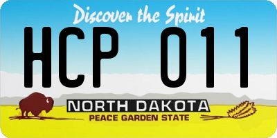 ND license plate HCP011