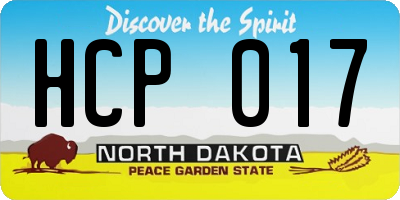 ND license plate HCP017