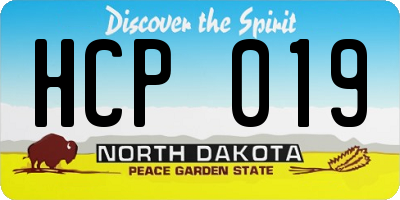 ND license plate HCP019