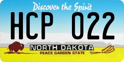 ND license plate HCP022