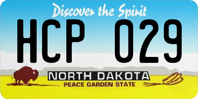 ND license plate HCP029