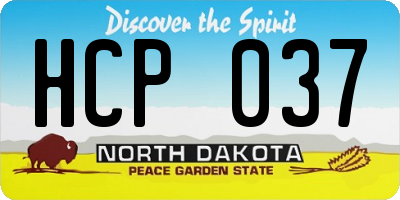 ND license plate HCP037