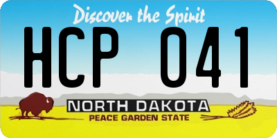 ND license plate HCP041