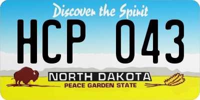 ND license plate HCP043