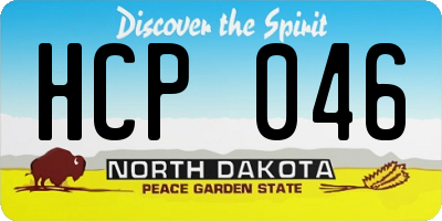 ND license plate HCP046