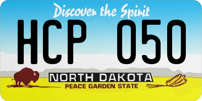 ND license plate HCP050