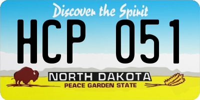 ND license plate HCP051