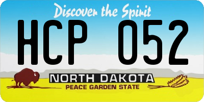 ND license plate HCP052