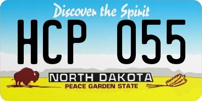 ND license plate HCP055