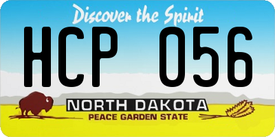 ND license plate HCP056