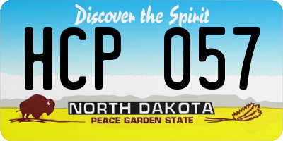 ND license plate HCP057