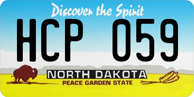 ND license plate HCP059