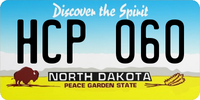 ND license plate HCP060