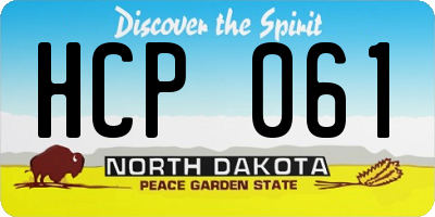 ND license plate HCP061