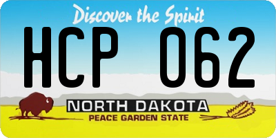 ND license plate HCP062