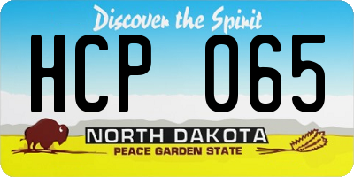 ND license plate HCP065