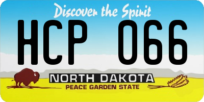 ND license plate HCP066