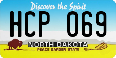 ND license plate HCP069