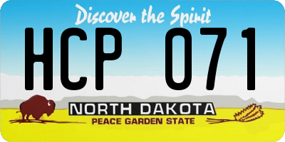 ND license plate HCP071