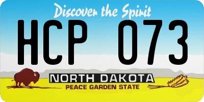 ND license plate HCP073