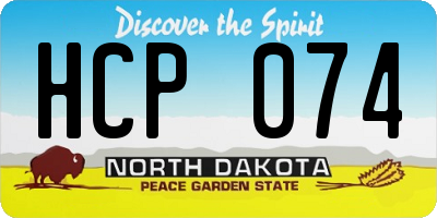 ND license plate HCP074