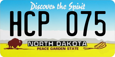 ND license plate HCP075