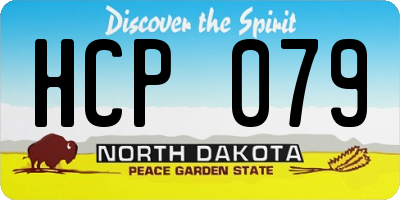 ND license plate HCP079