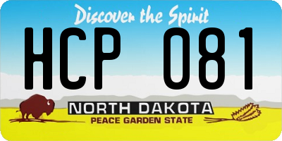 ND license plate HCP081