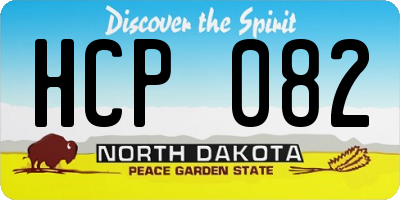 ND license plate HCP082