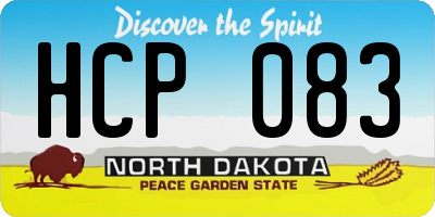 ND license plate HCP083