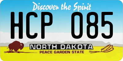 ND license plate HCP085