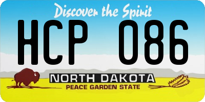 ND license plate HCP086