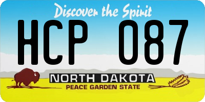 ND license plate HCP087