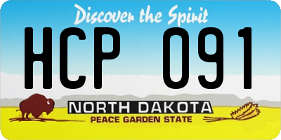 ND license plate HCP091