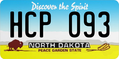 ND license plate HCP093