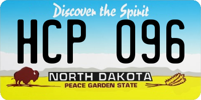 ND license plate HCP096