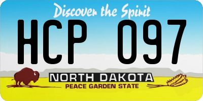 ND license plate HCP097