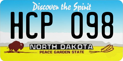 ND license plate HCP098