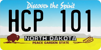 ND license plate HCP101