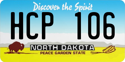 ND license plate HCP106