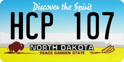 ND license plate HCP107