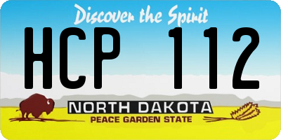 ND license plate HCP112